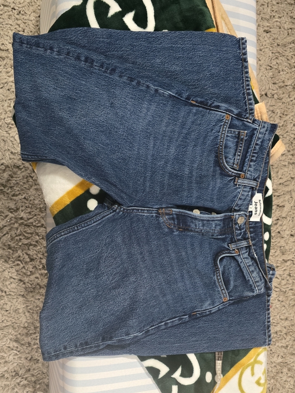 Reformation Blue Straight-Leg Women's Jeans